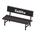 Plastic bench Pattern C Backboard logo Black