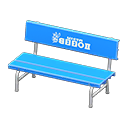 Plastic bench Pattern C Backboard logo Blue