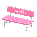 Plastic bench Pattern C Backboard logo Pink