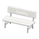 Plastic bench Pattern C Backboard logo White