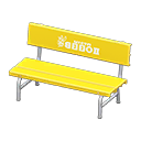 Plastic bench Pattern C Backboard logo Yellow