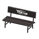 Plastic bench Pattern D Backboard logo Black