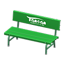 Plastic bench Pattern D Backboard logo Green