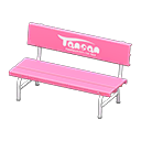 Plastic bench Pattern D Backboard logo Pink