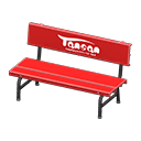 Plastic bench Pattern D Backboard logo Red