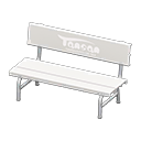 Plastic bench Pattern D Backboard logo White