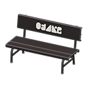 Plastic bench Pattern E Backboard logo Black