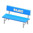 Plastic bench Pattern E Backboard logo Blue