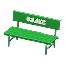Plastic bench Pattern E Backboard logo Green