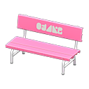 Plastic bench Pattern E Backboard logo Pink
