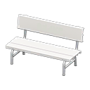 Plastic bench Pattern E Backboard logo White