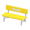 Plastic bench Pattern E Backboard logo Yellow