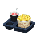 Popcorn snack set Botanical Popcorn bucket Curry-flavored & berry soda