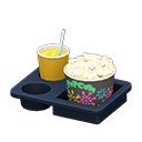 Popcorn snack set Fireworks Popcorn bucket Salted & orange juice