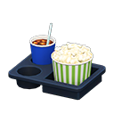 Popcorn snack set Green stripes Popcorn bucket Salted & cola