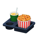 Popcorn snack set Red stripes Popcorn bucket Caramel & iced tea