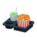 Popcorn snack set Red stripes Popcorn bucket Caramel & melon soda