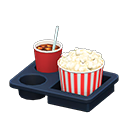 Popcorn snack set Red stripes Popcorn bucket Salted & iced coffee