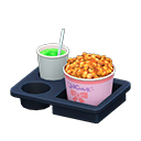 Popcorn snack set Ribbon Popcorn bucket Caramel & melon soda