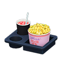 Popcorn snack set Ribbon Popcorn bucket Curry-flavored & berry soda