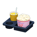 Popcorn snack set Ribbon Popcorn bucket Salted & orange juice
