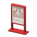 Poster stand Pottery exhibition Poster Red