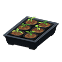 Animal Crossing Potted starter plants|Black Image