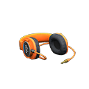 Professional headphones Black & blue Logo Orange