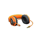 Professional headphones Black & red Logo Orange