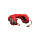 Professional headphones Text logo Logo Red