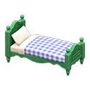 Ranch bed Blue gingham Comforter Green