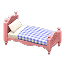 Ranch bed Blue gingham Comforter Pink