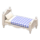 Ranch bed Blue gingham Comforter White