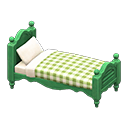 Ranch bed Green gingham Comforter Green