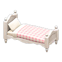 Ranch bed Pink gingham Comforter White