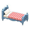 Ranch bed Red gingham Comforter Blue