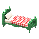 Ranch bed Red gingham Comforter Green