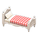 Ranch bed Red gingham Comforter White