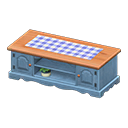 Animal Crossing Ranch lowboard|Blue gingham Cloth Blue Image