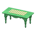 Ranch tea table Green gingham Cloth Green