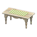 Ranch tea table Green gingham Cloth Vintage