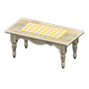 Ranch tea table Lemon gingham Cloth Vintage