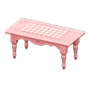 Ranch tea table Pink gingham Cloth Pink