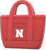 Red logo tote bag