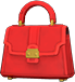 Red pleather handbag