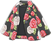 Animal Crossing Red roses on black rose-print jacket Image