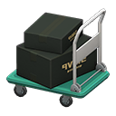 Rolling cart Black Box style Green