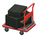 Rolling cart Black Box style Red
