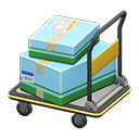 Rolling cart Light blue Box style Black