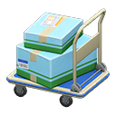 Rolling cart Light blue Box style Blue